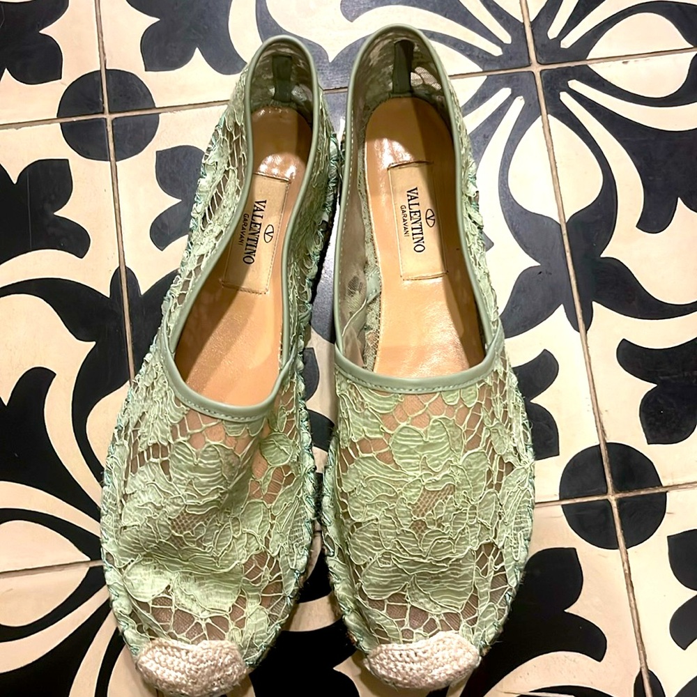 Valentino lace espadrille